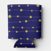 Gouden folie anker moderne marine blauw nautische  blikjeskoeler (Achterkant)