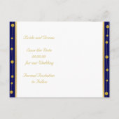 Gouden folie anker nautische bruiloft Save the Dat Aankondigingskaart (Achterkant)