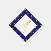 Gouden folie anker nautische moderne bruiloft servetten (Hoek)