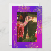 Gouden Folie Arabische Bollywood Huwelijksfoto Save The Date (Achterkant)