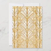 Gouden folie Art Deco bruiloft Kaart (Achterkant)