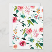 Gouden folie ballon 7e verjaardag bloemen wilde bl kaart (Achterkant)