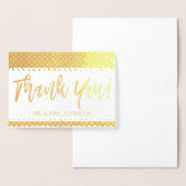 Gouden folie bedankkaart van de bruid en bruidegom kaarten (Display)