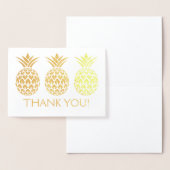 Gouden Folie Bedankt Kaart met Ananas Patroon (Display)