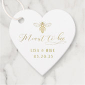 Gouden folie Bedoeld Voor De Bijenbruiloft Bedankjes Labels (Voorkant)