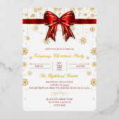 Gouden folie Bedrijf Kerstmis Party Uitnodiging We (Voorkant)