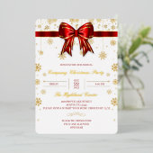 Gouden folie Bedrijf Kerstmis Party Uitnodiging We (Staand Voorkant)