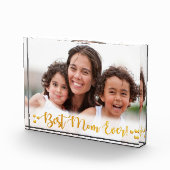 Gouden Folie Beste Moeder Ooit Lichte Grens Fotoblokken (Rechts)