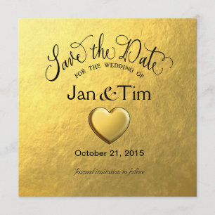 Gouden folie Bewaar de datum Save The Date