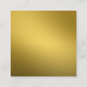 Gouden folie blad oorbel sieraden display op maat vierkante visitekaartje (Achterkant)