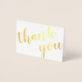 Gouden Folie Bloemen Boeket Dank u Foto en Naam Kaarten