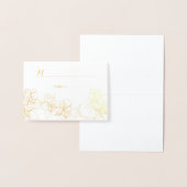 Gouden folie bloemen plaatskaart | escortkaart folie kaarten (Display)