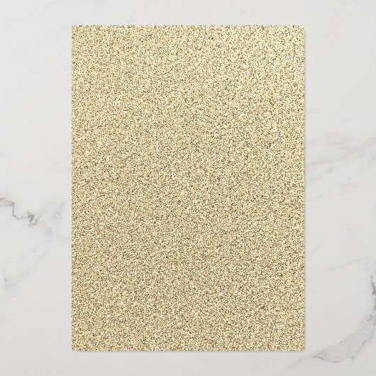 Gouden folie bloemenkrans jubileum  folie uitnodiging (Achterkant)