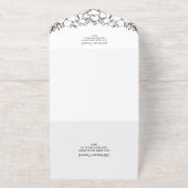 Gouden Folie Bloemenlijn Art Foto Informele bruilo All In One Uitnodiging (Buiten)