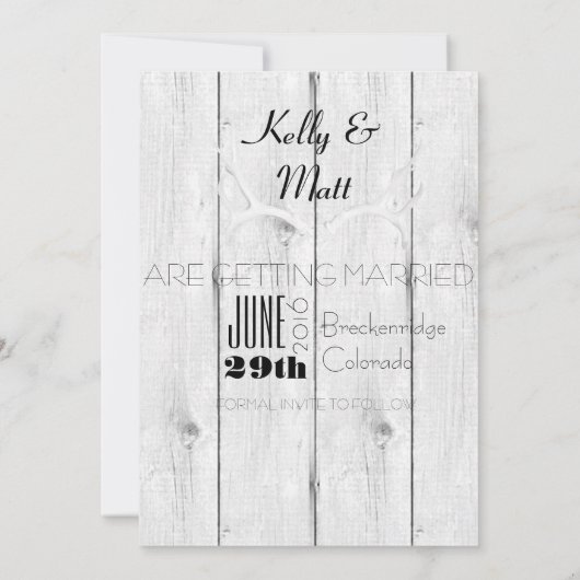 Gouden folie Bohemian Glamour | Foto De datum opsl Save The Date (Achterkant)