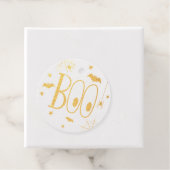 Gouden folie Boo Halloween Bedankjes Labels (Met doos)
