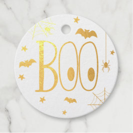 Gouden folie Boo Halloween Bedankjes Labels