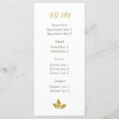 Gouden folie boom moderne bruiloft menukaart (Achterkant)