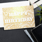 Gouden Folie Botanische Gelukkige Verjaardag Folie Kaarten