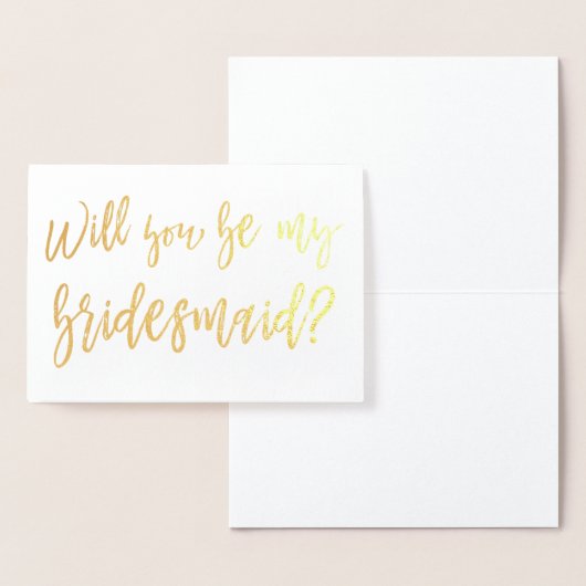 Gouden Folie Bruidsmeisje Folie Kaarten (Display)