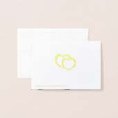 Gouden folie bruiloft dank u folie kaarten (Met envelop)