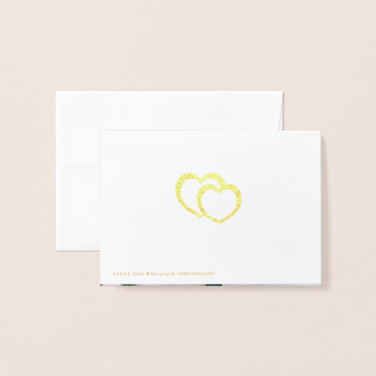 Gouden folie bruiloft dank u kaarten (Met envelop)