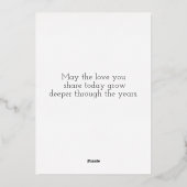 Gouden folie bruiloft groeten folie feestdagenkaart (Achterkant)