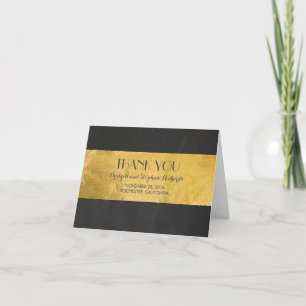 Gouden Folie Bruiloft Modern Dank Je Bedankkaart