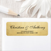 Gouden Folie Bruiloft Monogram Retouradres Labels (Insitu)