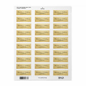 Gouden Folie Bruiloft Monogram Retouradres Labels (Full Sheet)