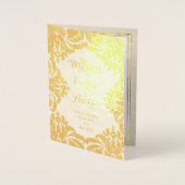 Gouden folie BRUILOFT PROGRAMMA Groot damast (Voorkant)