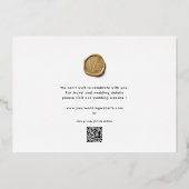Gouden Folie Bruiloft Uniek Modern Save Our Date Q Folie Uitnodiging (Achterkant)