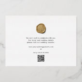 Gouden Folie Bruiloft Uniek Modern Save Our Date Q Uitnodiging (Achterkant)