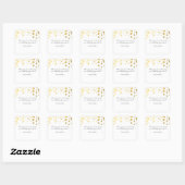 Gouden Folie Bruiloft Witte Favor Sticker Labels (Vel)