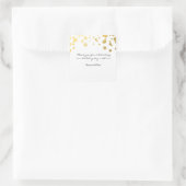 Gouden Folie Bruiloft Witte Favor Sticker Labels (Tas)