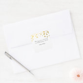 Gouden Folie Bruiloft Witte Favor Sticker Labels (Envelop)