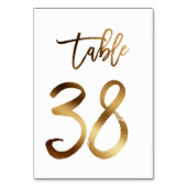 Gouden folie chique trouwtafel nummer | Tabel 38 Kaart (Achterkant)