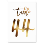 Gouden folie chique trouwtafel nummer | Tabel 44 Kaart (Achterkant)