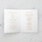 Gouden Folie Confetti Stippen Witte Trouw Boekje Programma (Binnen)