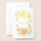 Gouden folie Crimson Rode Bloemen bruiloft uitnodi Folie Kaarten (Met envelop)