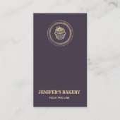  gouden folie cupcake bakkerij QR code Visitekaartje (Voorkant)