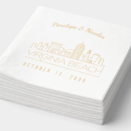 Gouden Folie Custom Virginia Beach bruiloft servet