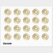 Gouden folie dank u business custom logo ronde sticker (Vel)