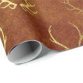 Gouden Folie Dankdag Cadeaupapier (Rol Hoek)