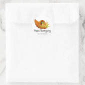 Gouden Folie Dankdag Ronde Sticker (Tas)