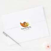 Gouden Folie Dankdag Ronde Sticker (Envelop)