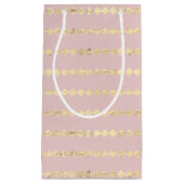 Gouden Folie Diamant Patroon Gift Bag Klein Cadeauzakje (Voorkant)