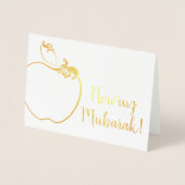 gouden folie die appel met elkaar kruipt folie kaarten (Voorkant)