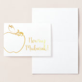 gouden folie die appel met elkaar kruipt kaarten (Display)