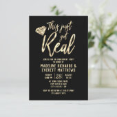 Gouden folie Dit heeft net een echt verlovingsfees Kaart (Staand voorkant)